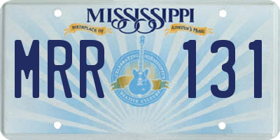 MS license plate MRR131
