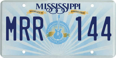 MS license plate MRR144