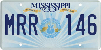 MS license plate MRR146