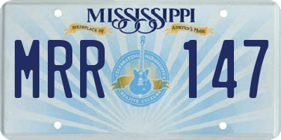 MS license plate MRR147