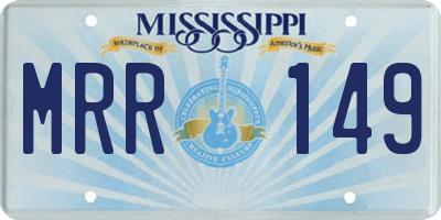MS license plate MRR149