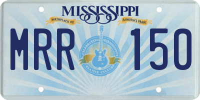 MS license plate MRR150
