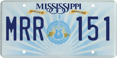 MS license plate MRR151
