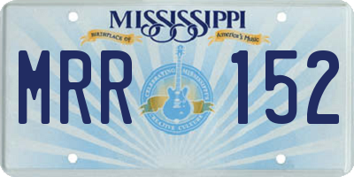 MS license plate MRR152