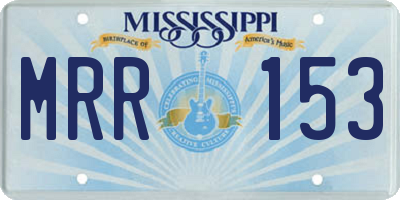 MS license plate MRR153