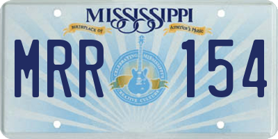 MS license plate MRR154