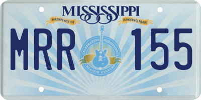 MS license plate MRR155