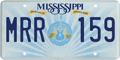 MS license plate MRR159