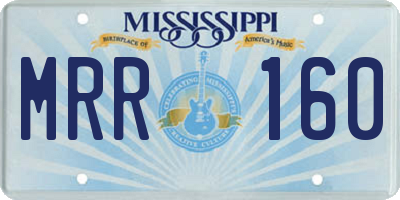 MS license plate MRR160