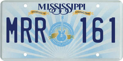 MS license plate MRR161