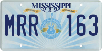 MS license plate MRR163