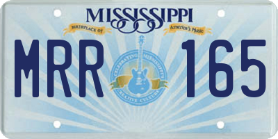 MS license plate MRR165