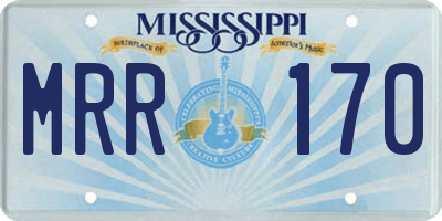 MS license plate MRR170