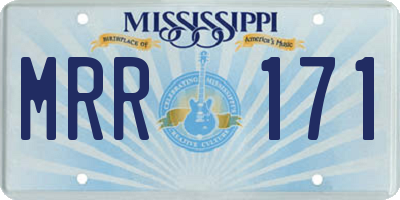 MS license plate MRR171