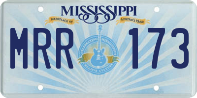 MS license plate MRR173