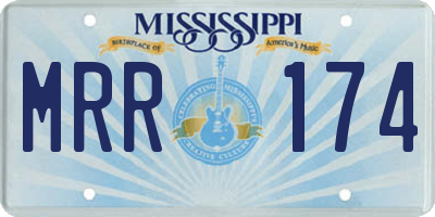 MS license plate MRR174