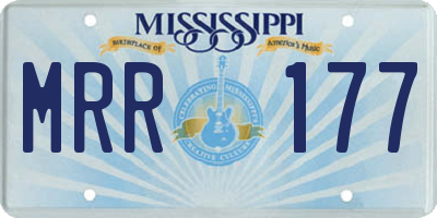 MS license plate MRR177