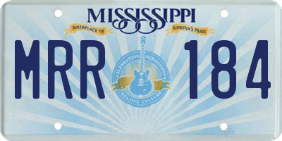 MS license plate MRR184