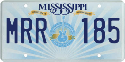 MS license plate MRR185