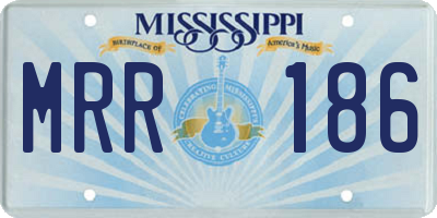 MS license plate MRR186