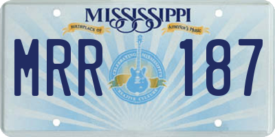 MS license plate MRR187
