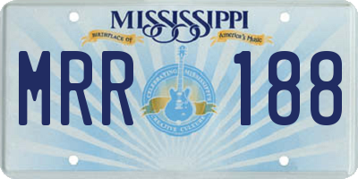 MS license plate MRR188