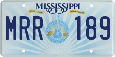 MS license plate MRR189