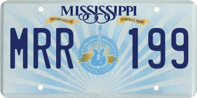 MS license plate MRR199