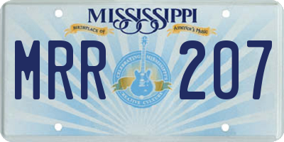 MS license plate MRR207