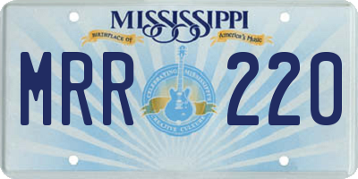 MS license plate MRR220