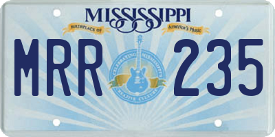 MS license plate MRR235