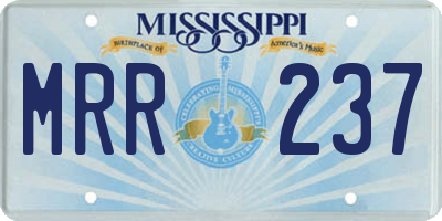MS license plate MRR237