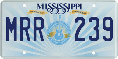 MS license plate MRR239
