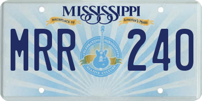 MS license plate MRR240