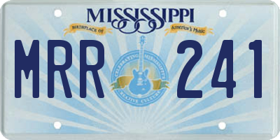 MS license plate MRR241