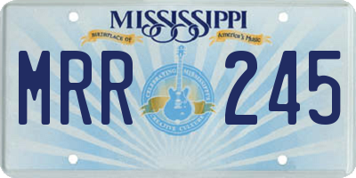 MS license plate MRR245