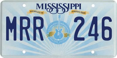 MS license plate MRR246