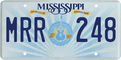 MS license plate MRR248