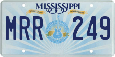MS license plate MRR249