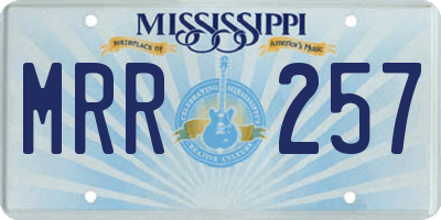 MS license plate MRR257