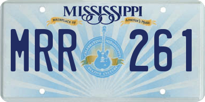 MS license plate MRR261