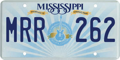 MS license plate MRR262
