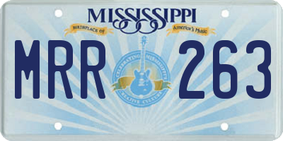 MS license plate MRR263