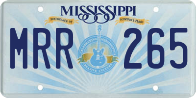 MS license plate MRR265