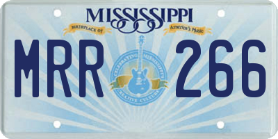 MS license plate MRR266