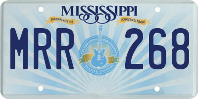 MS license plate MRR268