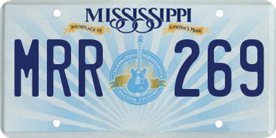 MS license plate MRR269