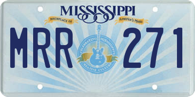 MS license plate MRR271