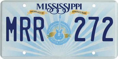 MS license plate MRR272