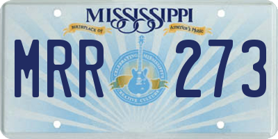 MS license plate MRR273